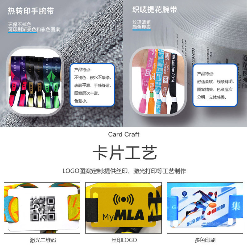 RFID松紧腕带定做厂家IC松紧手环工厂2